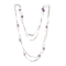 A Silver White Enamel Amethyst Necklace - image 1