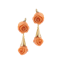 A pair of Coral Gold Rose Earrings - image 1