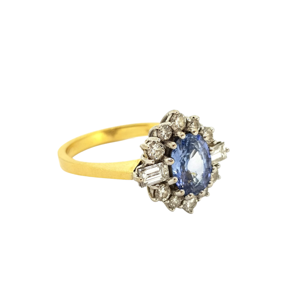Vintage Sapphire & Diamond Cluster ring. HM 1988 @Finishing Touch, stand 335 - image 1
