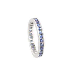 Art Deco 18ct Gold Sapphire Eternity Ring | English c.1930s