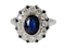 Art deco sapphire and diamond target engagement ring sku 5027   DBGEMS - image 1