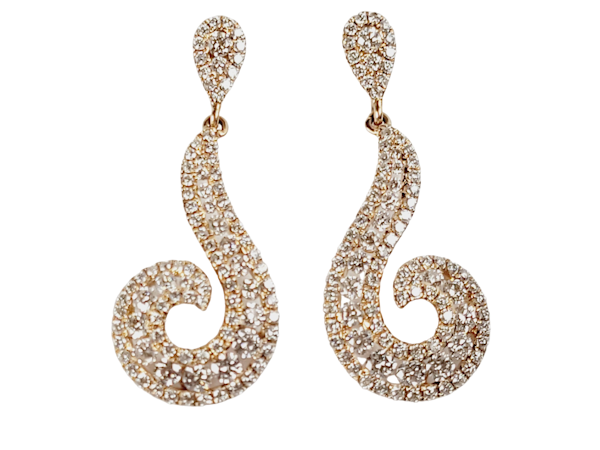 Modern diamond earrings sku 50  DBGEMS - image 1