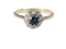 Antique sapphire and diamond engagement ring sku 50  DBGEMS - image 1