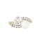 A Diamond Pearl Toi et Moi 18ct Gold Ring - image 1