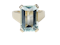 Vintage aquamarine single stone ring sku 5035  DBGEMS - image 1