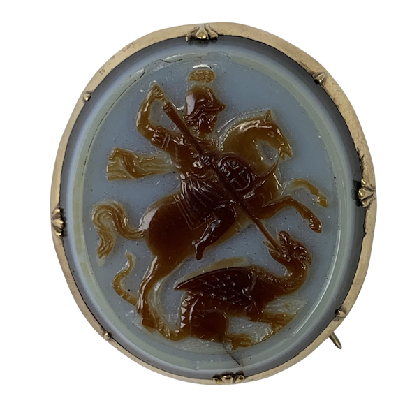 Eighteenth century cameo of St George with the dragon - image 1