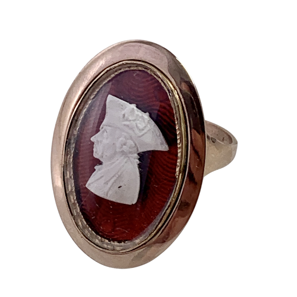 Frederick the Great Tassi  cameo 1770 gold ring - image 1