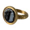 Ancient Roman cameo of Medusa in gold ring - image 1