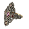 Diamond ring with rubies - image 1