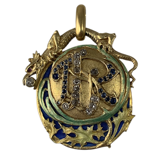 Enamelled pendant by Masriera