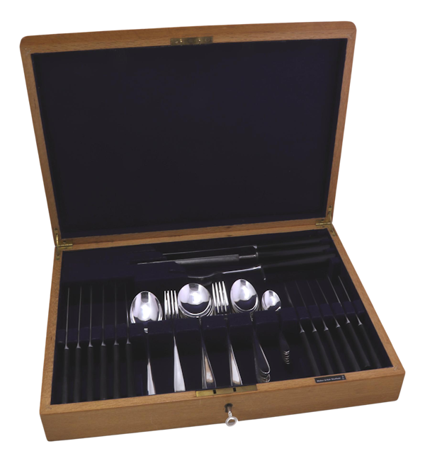 WALKER & HALL Cutlery - PRIDE Pattern - 47 Piece Canteen for 6 - Black - image 1