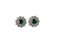 Emerald and diamond cluster earrings sku 5044  DBGEMS - image 1