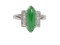 Art deco jade and diamond dress ring sku 5069  DBGEMS - image 1