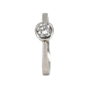 Diamond solitaire ring in platinum.  0.45 ct est.