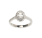 Oval Diamond Micro Pavé Halo Platinum Ring, 1.00ct D VS2 - image 1