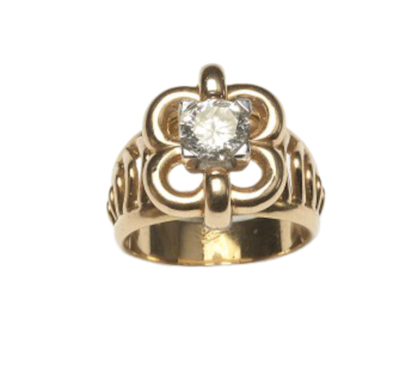 Vintage French Diamond Ring, 0.91ct - image 1