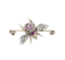 Antique Diamond, Ruby And Opal Bee Brooch - image 1