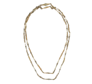 Victorian Gold Fancy Link Long Necklace