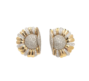 Vintage Diamond Flowerburst Earrings, 3.00ct, Circa 1950