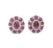 Vintage Cabochon Ruby And Diamond Earrings - image 1