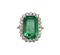 Colombian Emerald And Diamond Cluster Ring - image 1