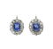 Sapphire And Diamond Cluster Earrings, Platinum And Gold, Circa 1890 - image 1