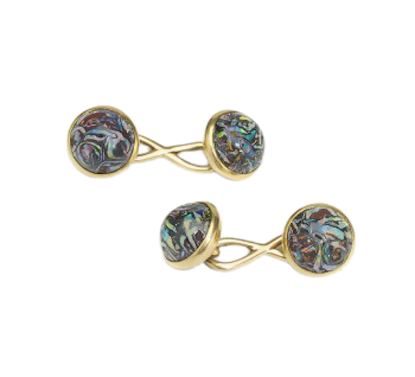 Tiffany & Co. Boulder Opal And Gold Cufflinks, Circa 1910 - image 1