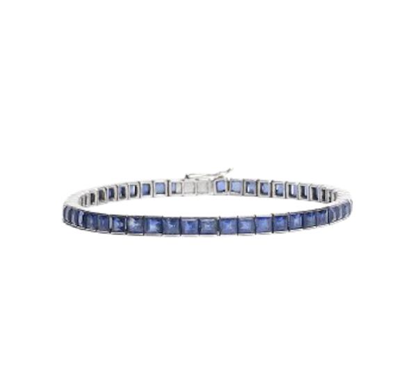 Sapphire Platinum Line Bracelet - image 1