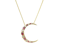 Antique Ruby Diamond And Gold Crescent Pendant, Circa - image 1