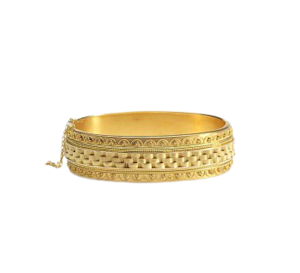 Victorian Etruscan Style Gold Bangle, Circa 1875