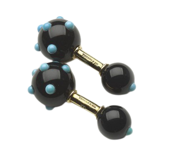 Tiffany Schlumberger Black Onyx, Turquoise And Gold Cufflinks, Circa 1960 - image 1