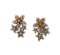 Moira Plique À Jour Enamel And Diamond Flower Earrings - image 1