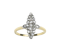 Antique Diamond Navette Ring - image 1