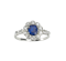Art Deco Sapphire And Diamond Cluster Ring - image 1