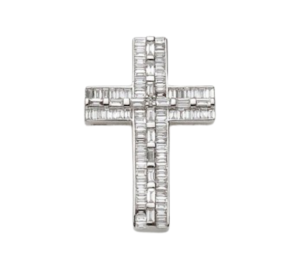 0.72ct Diamond Cross Pendant - image 1