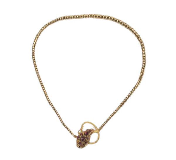 Antique Garnet And Gold Snake Necklace, Circa 1840 - image 1