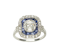 Art Deco Sapphire Diamond And Platinum Ring, 1.30ct - image 1