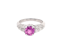 Pink Sapphire 1.57ct And Diamond Platinum Ring - image 1