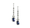 Modern Sapphire, Diamond And Platinum Drop Earrings - image 1