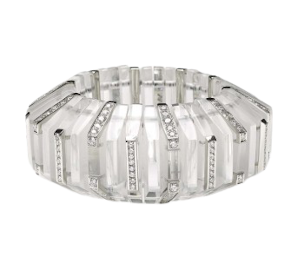 Diamond And Rock Crystal Bracelet - image 1