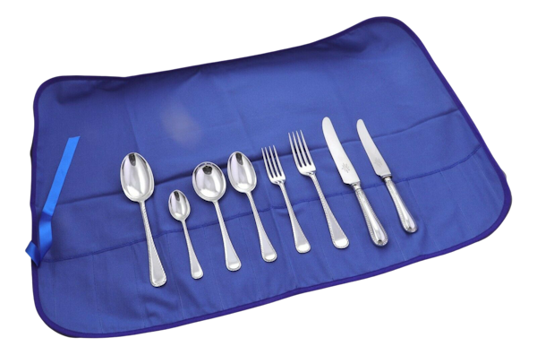 MAPPIN & WEBB Sterling Silver Cutlery - FEATHER EDGE - 60 Piece Set for 8 - image 1