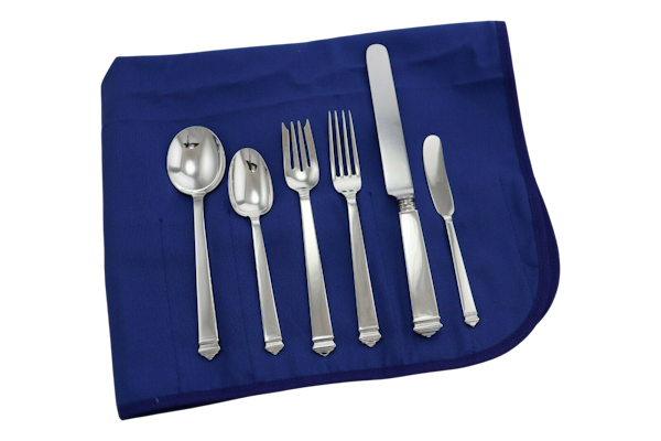 TIFFANY & Co Sterling Silver Cutlery - HAMPTON - 51 Piece Set for 8 - image 1