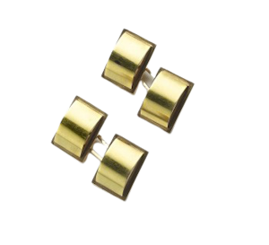 Vintage Red And Yellow Gold Cufflinks
