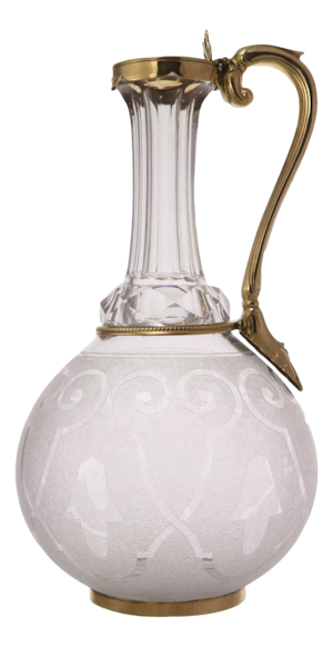 WILLIAM GOUGH Gough & Silvester - Gothic Sterling Silver Gilt Claret Jug