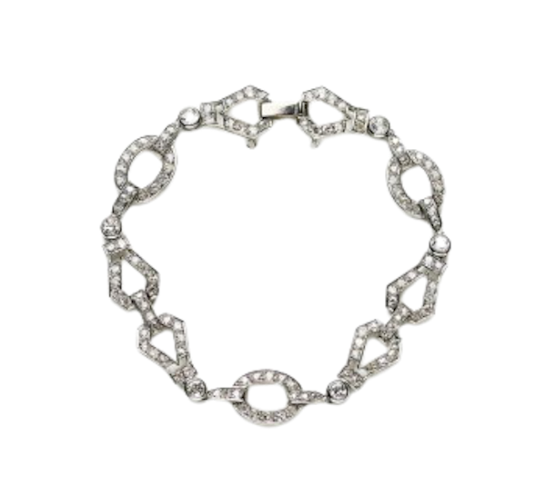 French Art Deco Diamond And Platinum Bracelet, Circa 1930 - image 1