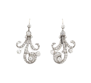 Antique Diamond Earrings, Circa 1890
