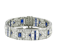 Black Starr & Frost Art Deco Sapphire And Diamond Bracelet - image 1