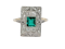 Fine Edwardian emerald and diamond ring sku 5129  DBGEMS - image 1