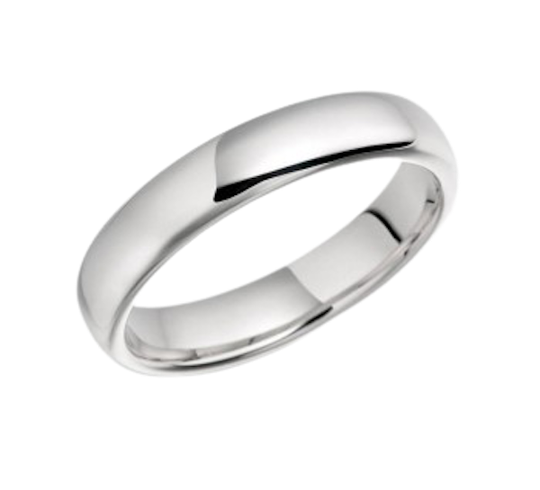 Platinum Heavy Court Wedding Ring - image 1