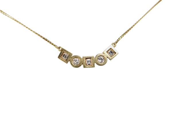 Cool diamond gold necklace sku 5115  DBGEMS - image 1